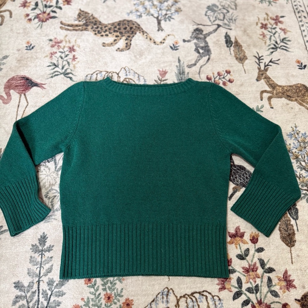 United colors of Benetton Green Women's Sweater size s 100% pure wool